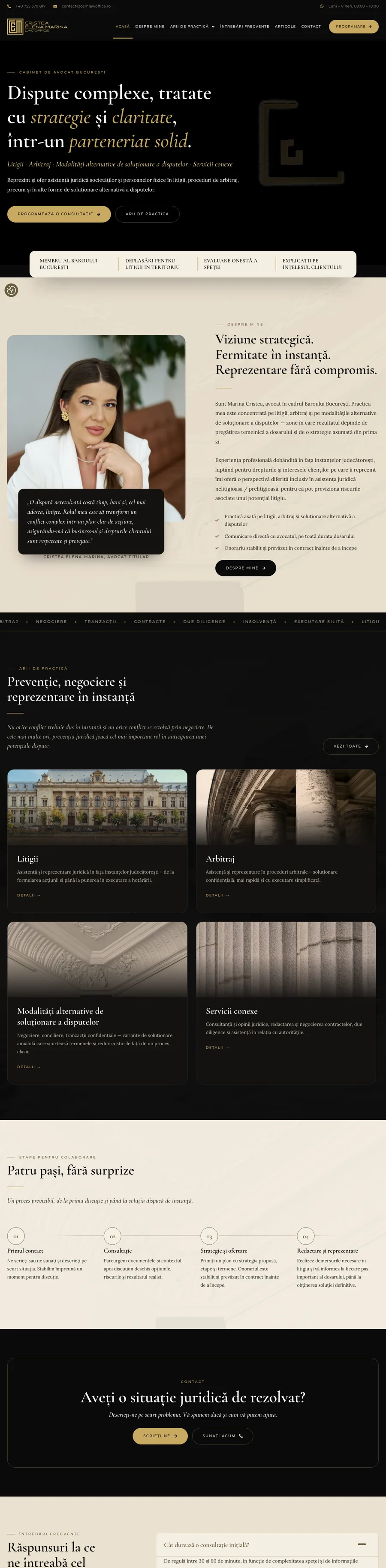 Desktop view of cemlawoffice.ro