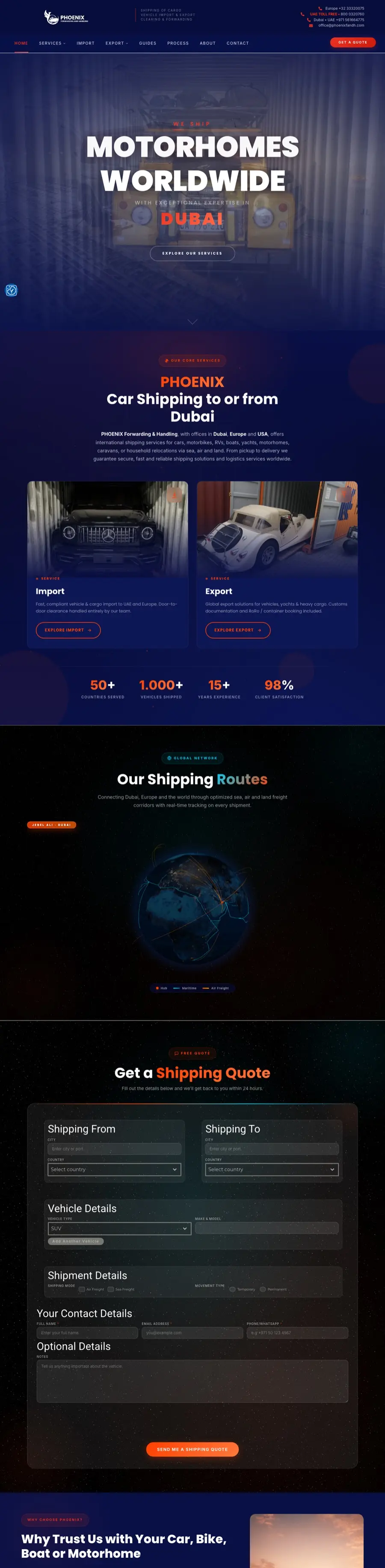 Desktop view of phoenixfandh.com